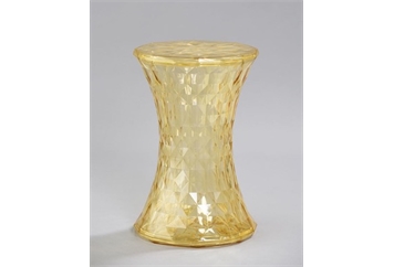 Acrylic Stone End Table - Gold in Miami, Ft. Lauderdale, Palm Beach