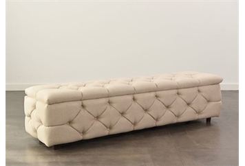 Oatmeal Tufted Bench in Miami, Ft. Lauderdale, Palm Beach