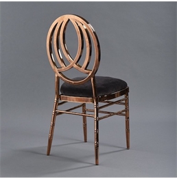 Phoenix Rose Gold Chair with Black Velvet (Chairs - Dining) in Orlando