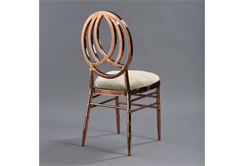 Phoenix Rose Gold Chair with Oatmeal Velvet in Orlando