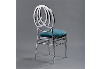 Phoenix Silver Chair with Turquoise Velvet in Orlando