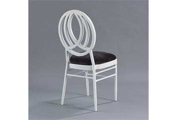 Phoenix White Chair with Black Velvet (Chairs - Dining) in Orlando