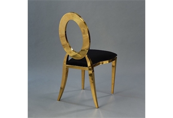 Amsterdam Gold Chair - Black Velvet Seat (Chairs - Dining) in Orlando