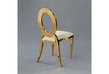 Amsterdam Gold Chair - Oatmeal Velvet Seat (Chairs - Dining) in Orlando
