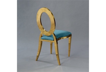 Amsterdam Gold Chair - Turquoise Velvet Seat (Chairs - Dining) in Orlando