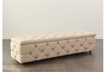 Oatmeal Tufted Bench in Orlando