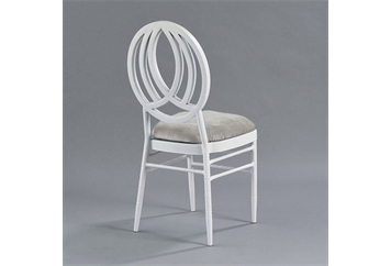 Phoenix White Chair with Steel Velvet in Tampa, St Petersburg