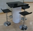 White Wave Highboy Table - Black Top in Miami, Ft. Lauderdale, Palm Beach