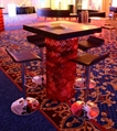 Contempo Red Highboy Table Black Top in Miami, Ft. Lauderdale, Palm Beach