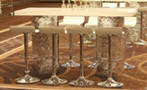 Contempo Silver Highboy Table Large White Top in Miami, Ft. Lauderdale, Palm Beach