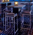 Black Highboy Table - Blue Oxygen Top in Miami, Ft. Lauderdale, Palm Beach