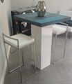 White Highboy Table - Blue Oxygen Top in Miami, Ft. Lauderdale, Palm Beach