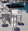 Alpine Highboy Table - White with Black Top in Miami, Ft. Lauderdale, Palm Beach