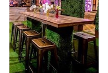 Grass Highboy Table Large - Plank Top in Orlando