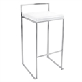 Malta Silver Barstool - White in Orlando