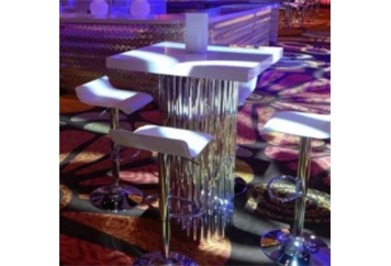 Mirror Wave Highboy Table (Tables - Highboy) in Orlando