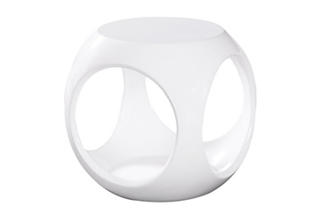 Dice End Table White (Tables - End) in Orlando