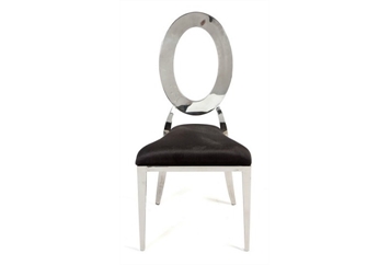 O Chair Silver - Black Pad (Chairs - Dining) in Orlando