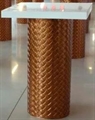 Copper Weave Highboy Table - White Top in Miami, Ft. Lauderdale, Palm Beach