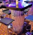 Mirror Wave Highboy Table - Black Top in Miami, Ft. Lauderdale, Palm Beach