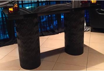 Contempo Black Highboy Table Large - Black Top in Orlando