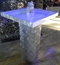 Contempo Silver Highboy Table - Black Top in Orlando