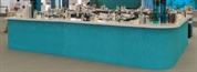 Teal Glossy Bar - White Top in Naples, Marco Island, Ft. Myers