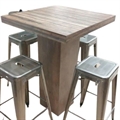 Plank Wood Highboy Table - Black Top in Naples, Marco Island, Ft. Myers