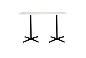 Easy Rectangle Black Base White Top Highboy Table Large (Tables - Highboy Large) in Orlando