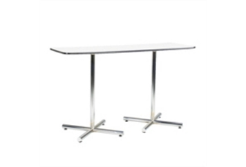 Easy Rectangle Chrome Base White Top Dining Table (Tables - Dining) in Orlando