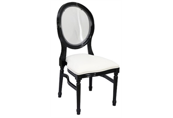 Castle Black Dining Chair - White and Clear (Chairs - Dining) in Orlando