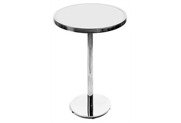 Kyoto Silver Highboy - White Top (Tables - Highboy) in Orlando