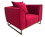 Velours Armchair Red in Orlando