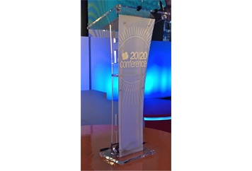 Acrylic Podium with Frosted Front Panel (Podiums) in Orlando