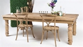 Oak Farmhouse Dining Table in Miami, Ft. Lauderdale, Palm Beach