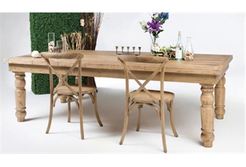 Oak Farmhouse Dining Table in Miami, Ft. Lauderdale, Palm Beach