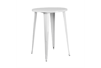 Tolix Highboy White Metal Table - 30" in Miami, Ft. Lauderdale, Palm Beach