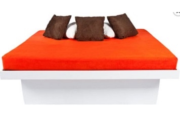 Lounge Bed - White and Pumpkin (Beds) in Orlando