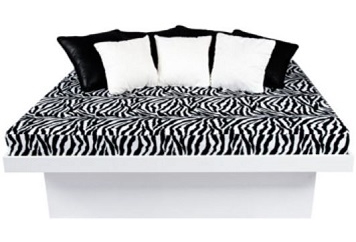 Lounge Bed - White and Zebra (Beds) in Orlando