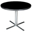 Easy Chrome Base Black Top Cafe Table in Orlando