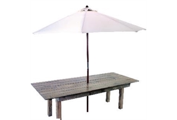 Rustic Mod Table w/ Umbrella in Orlando