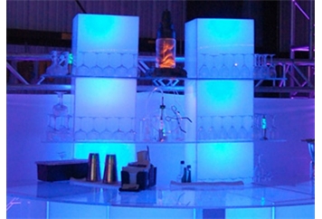 Acrylic Bar Back - Cubes in Naples, Marco Island, Ft. Myers