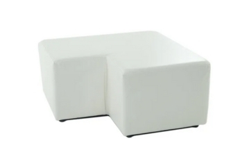 Corner Ottoman White in Miami, Ft. Lauderdale, Palm Beach