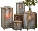 Weathered Slatted Wood Lantern - Small in Miami, Ft. Lauderdale, Palm Beach