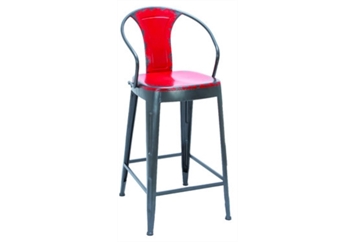 Metal Barstool - Red in Miami, Ft. Lauderdale, Palm Beach