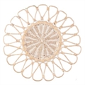 Rattan Daisy Placemat - White Washed in Miami, Ft. Lauderdale, Palm Beach