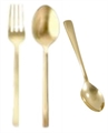 Arezzo Brushed Gold Serving Fork & Spoons in Miami, Ft. Lauderdale, Palm Beach