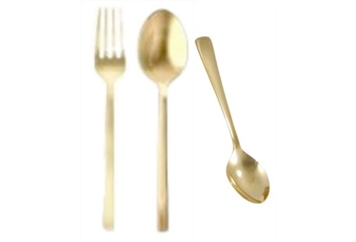 Arezzo Brushed Gold Serving Fork & Spoons in Miami, Ft. Lauderdale, Palm Beach