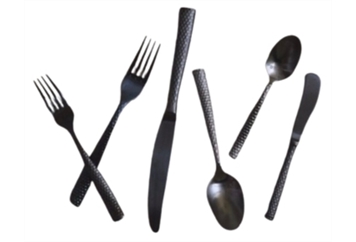 Lucca Faceted Black Flatware Set in Miami, Ft. Lauderdale, Palm Beach