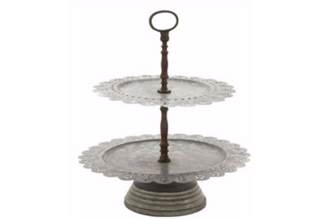 Galvanized Metal Compotier Cake Stand in Miami, Ft. Lauderdale, Palm Beach